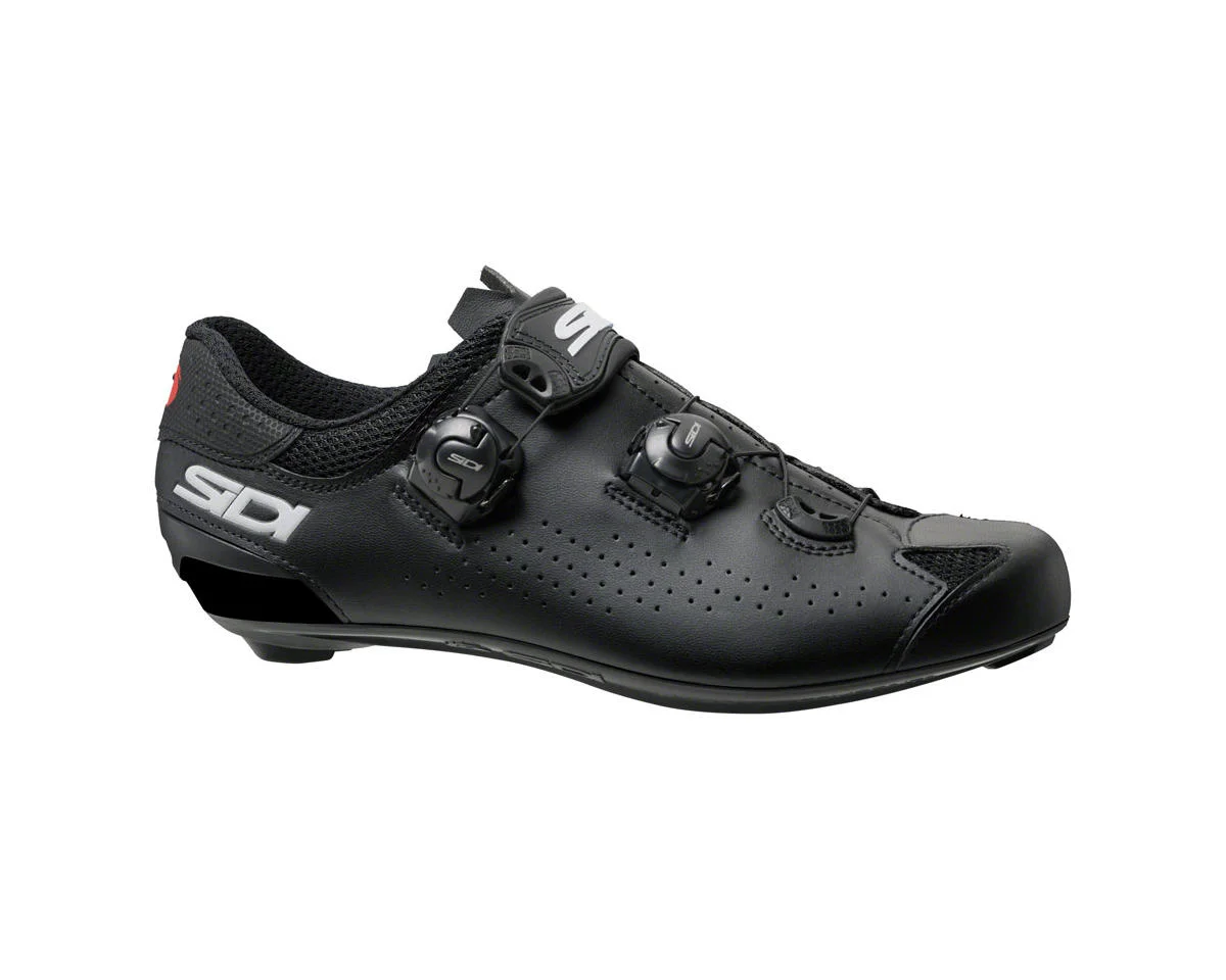 Sidi Genius 10 Mega Road Shoes (Black) (46.5) (Wide)
